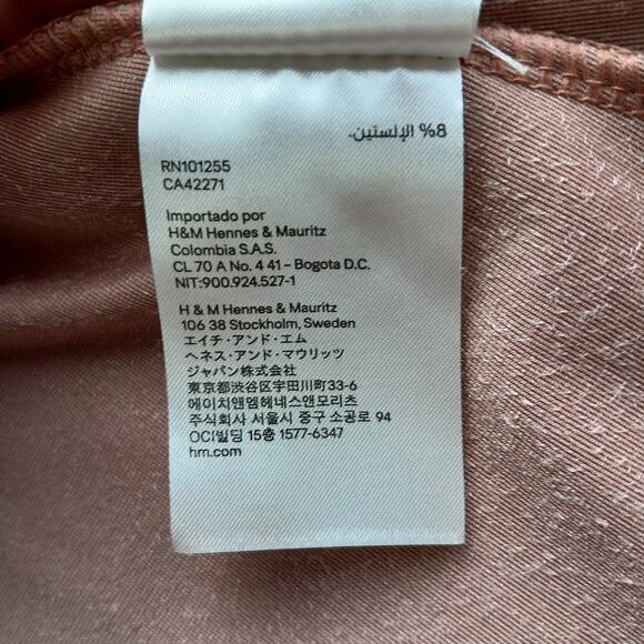 Divided Dusty Rose Velvet Dress size 4 long bell sleeves faux wrap waist tie - Picture 9 of 10